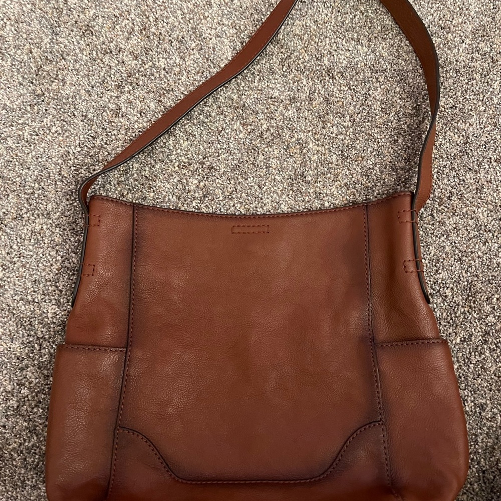 Frye Brown Leather Hobo Shoulder Bag - Picture 4 of 14